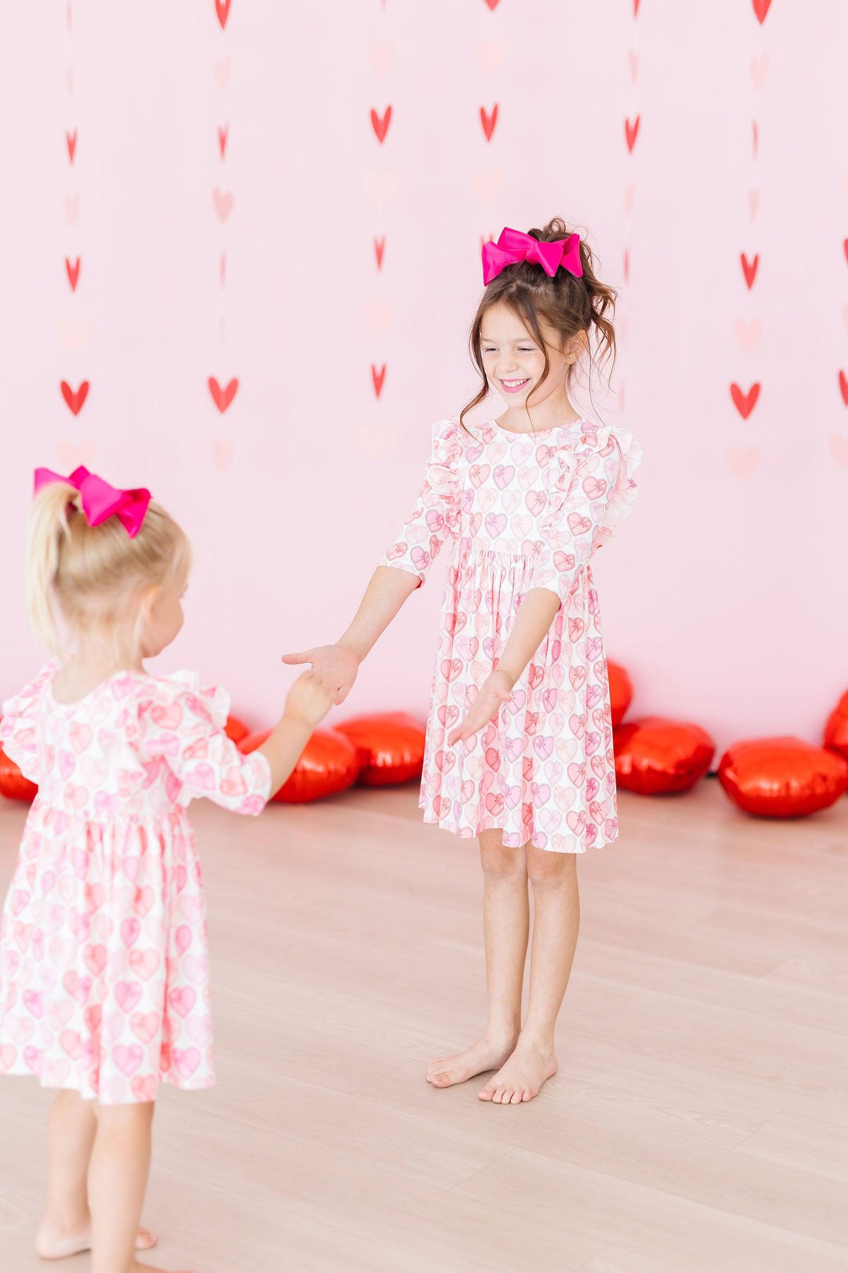 Melt My Heart 3/4 Sleeve Ruffle Twirl Dress 3