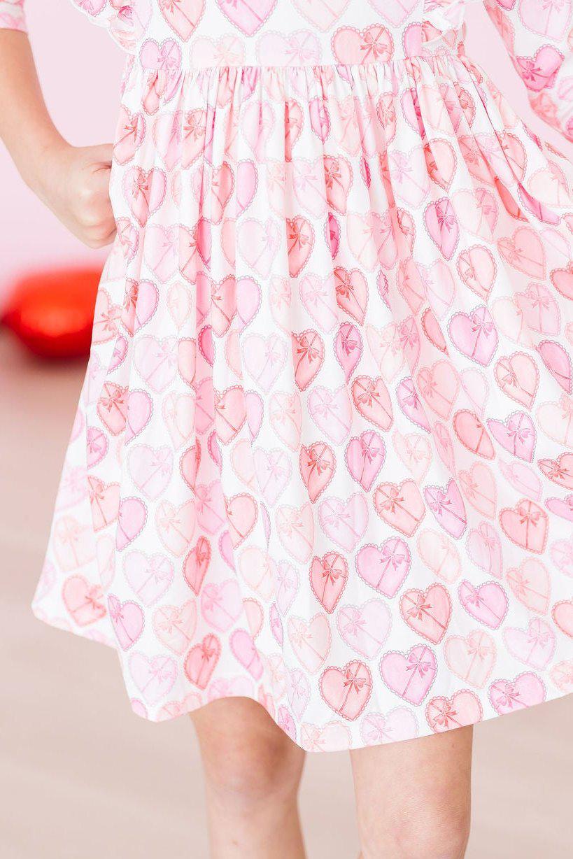 Melt My Heart 3/4 Sleeve Ruffle Twirl Dress 5