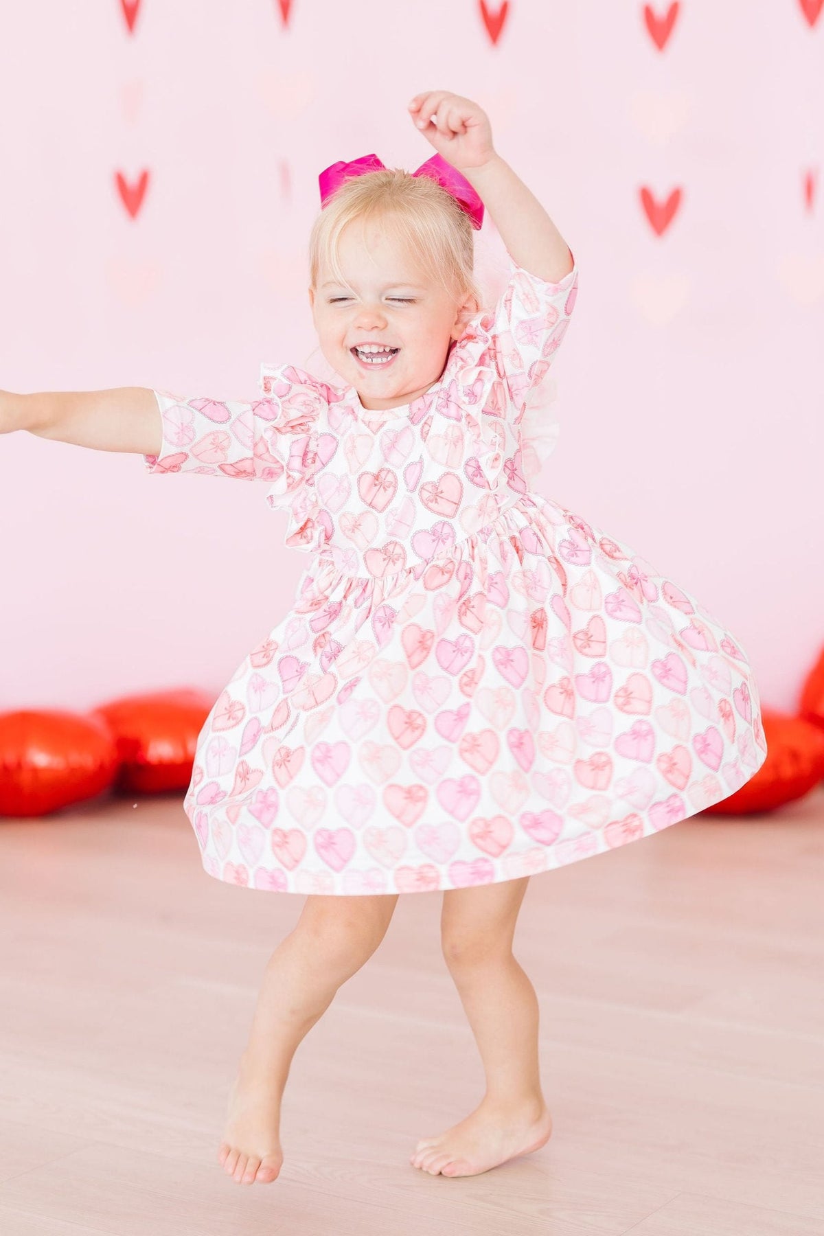 Melt My Heart 3/4 Sleeve Ruffle Twirl Dress 6