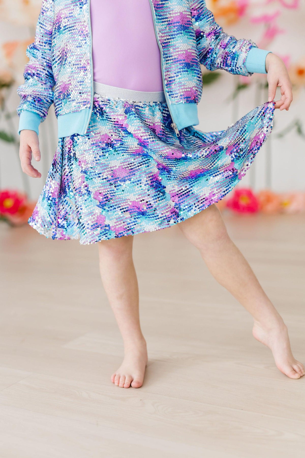 Mermaid Flip Sequin Twirl Skort 1