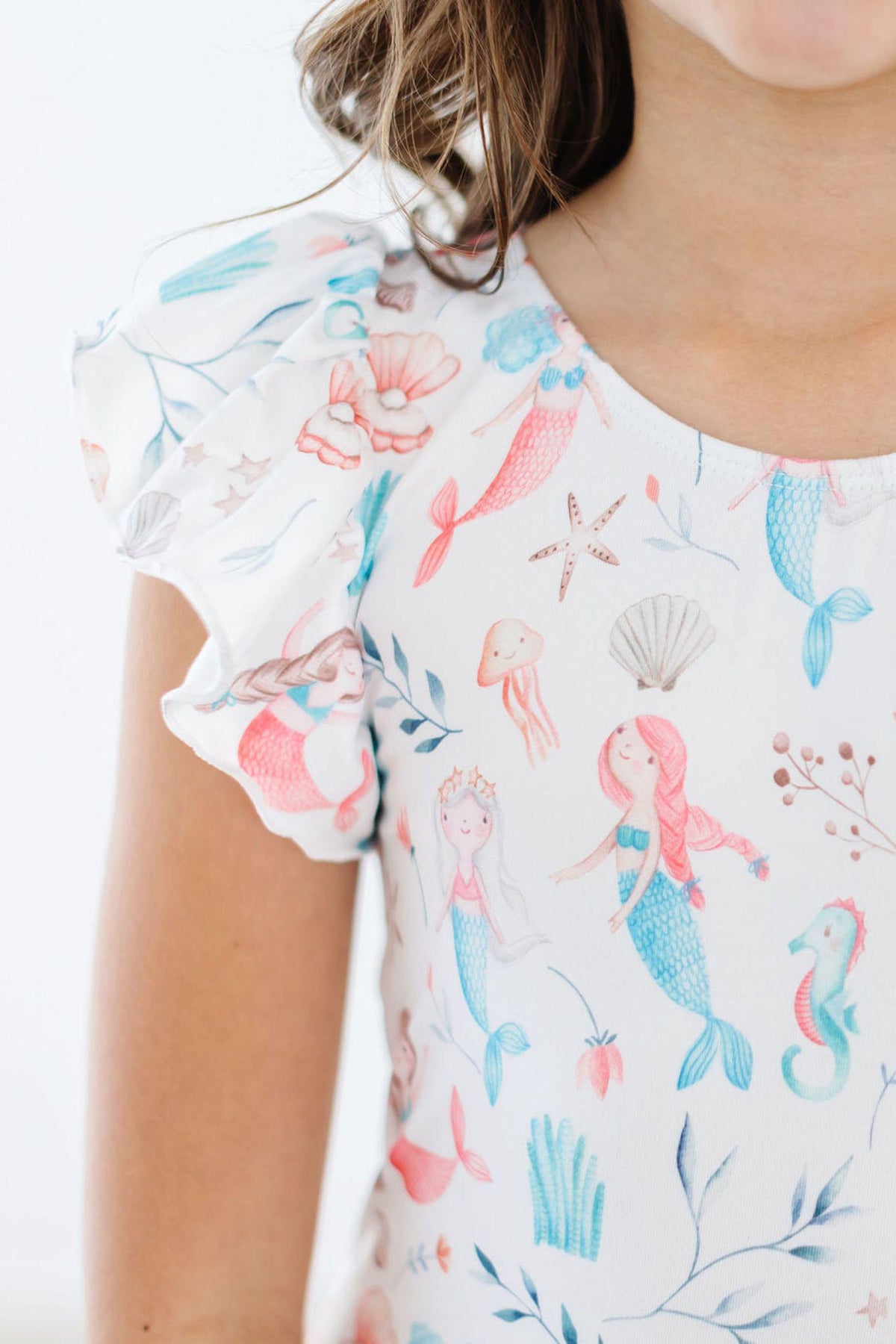Mermaid Friends S/S Flutter Sleeve Leotard 2