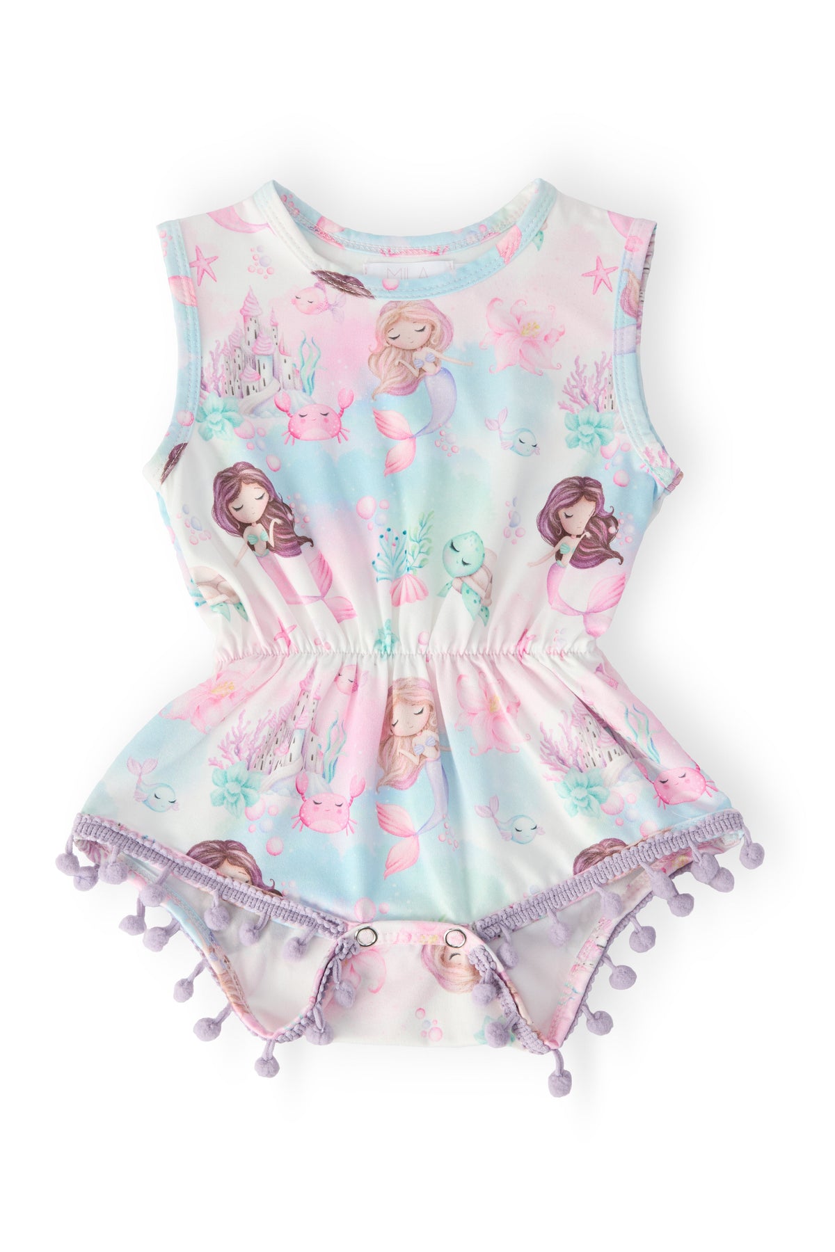 SALE Mermaid Fairytale Pom Pom Romper 1