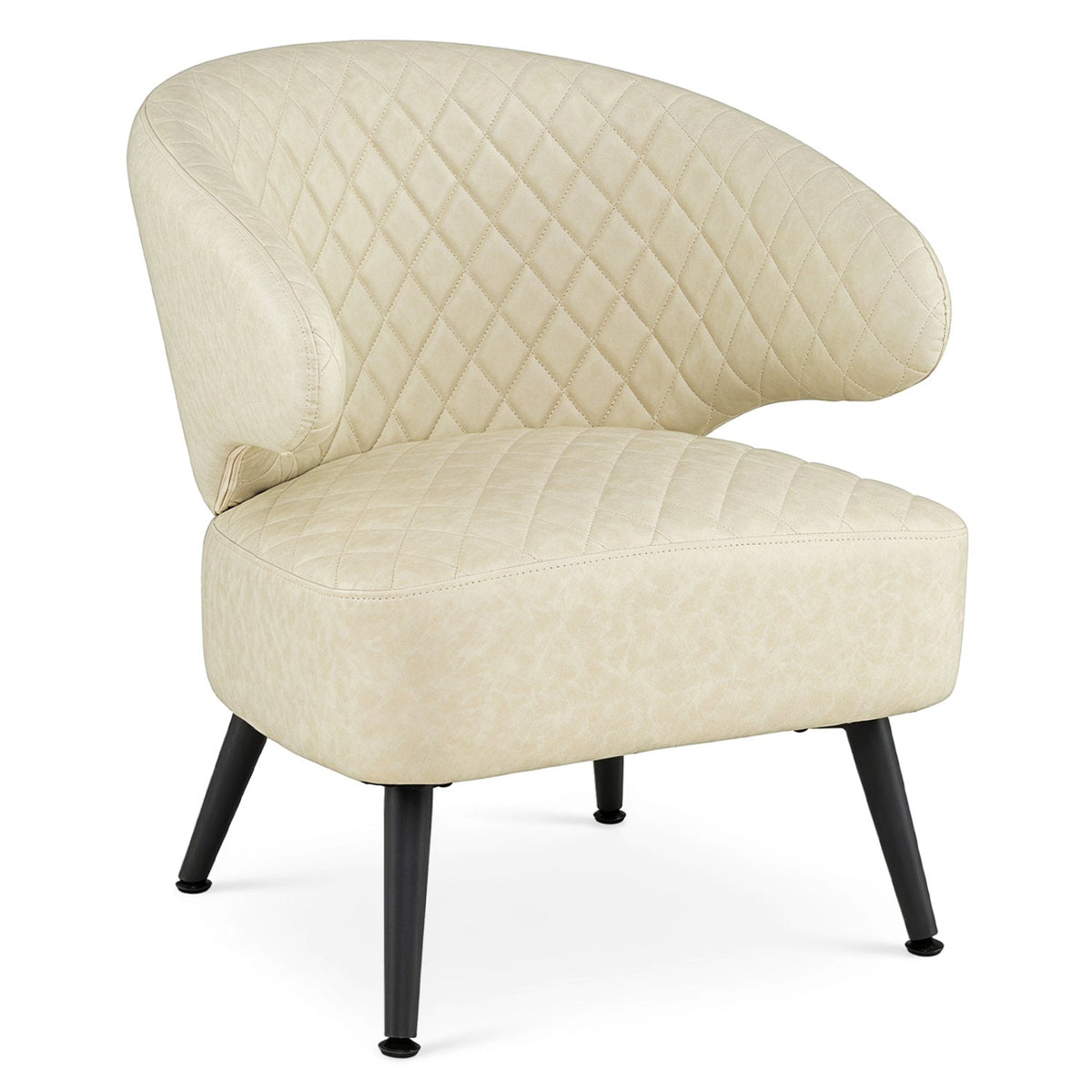 Mid Century Modern Accent Chair with Diamond Stitched Upholstery 1