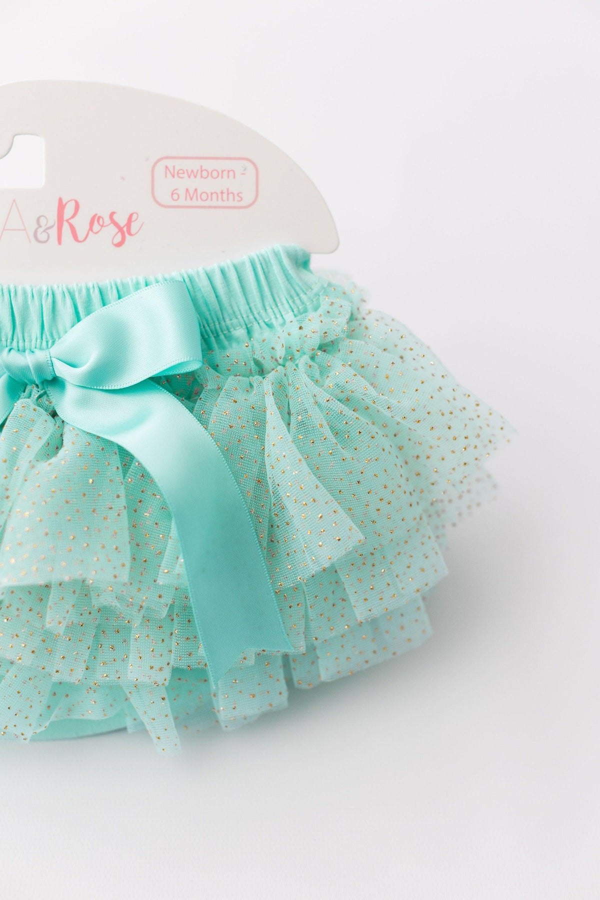 Mint & Gold Glitter Ruffle Tutu Bloomer 2