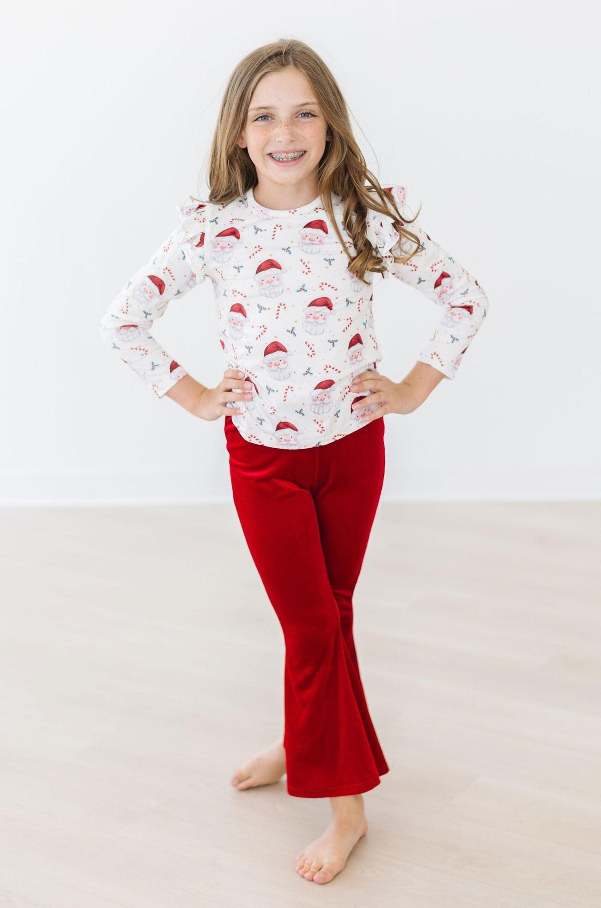 Mistletoe Magic L/S Ruffle Tee 4