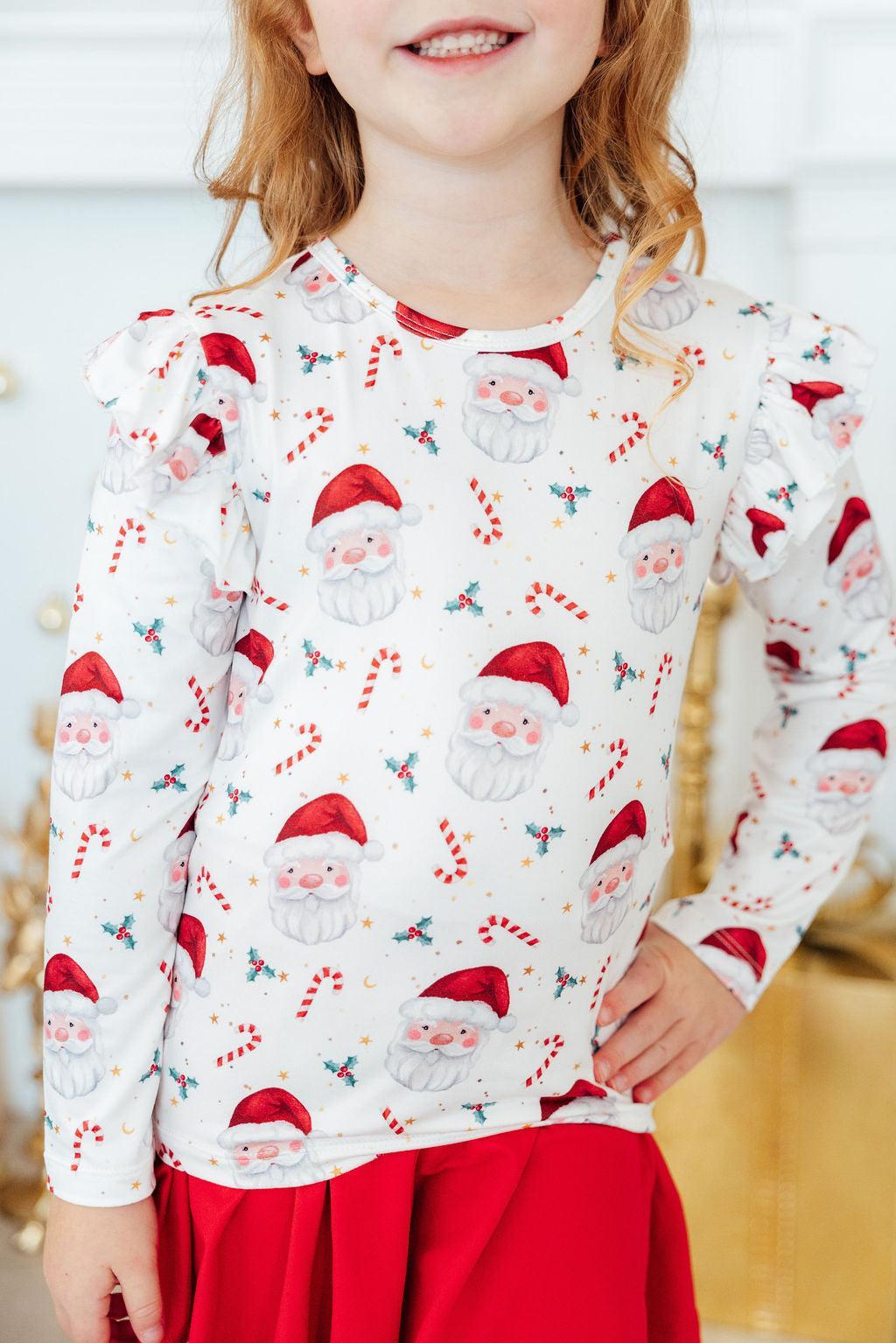 Mistletoe Magic L/S Ruffle Tee 3