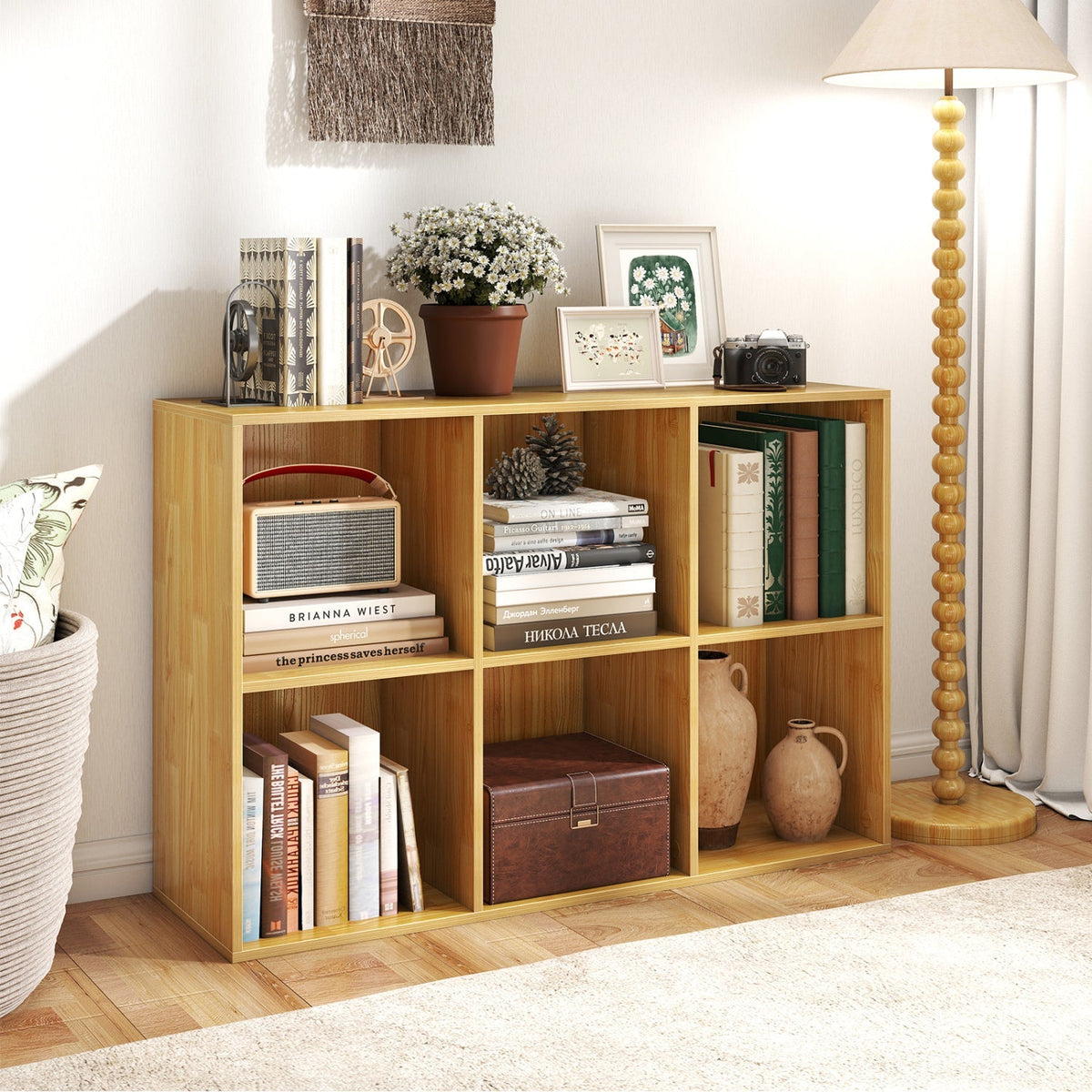 6-Cube Bookcase with Anti-Tipping Kit - Burlywood 1