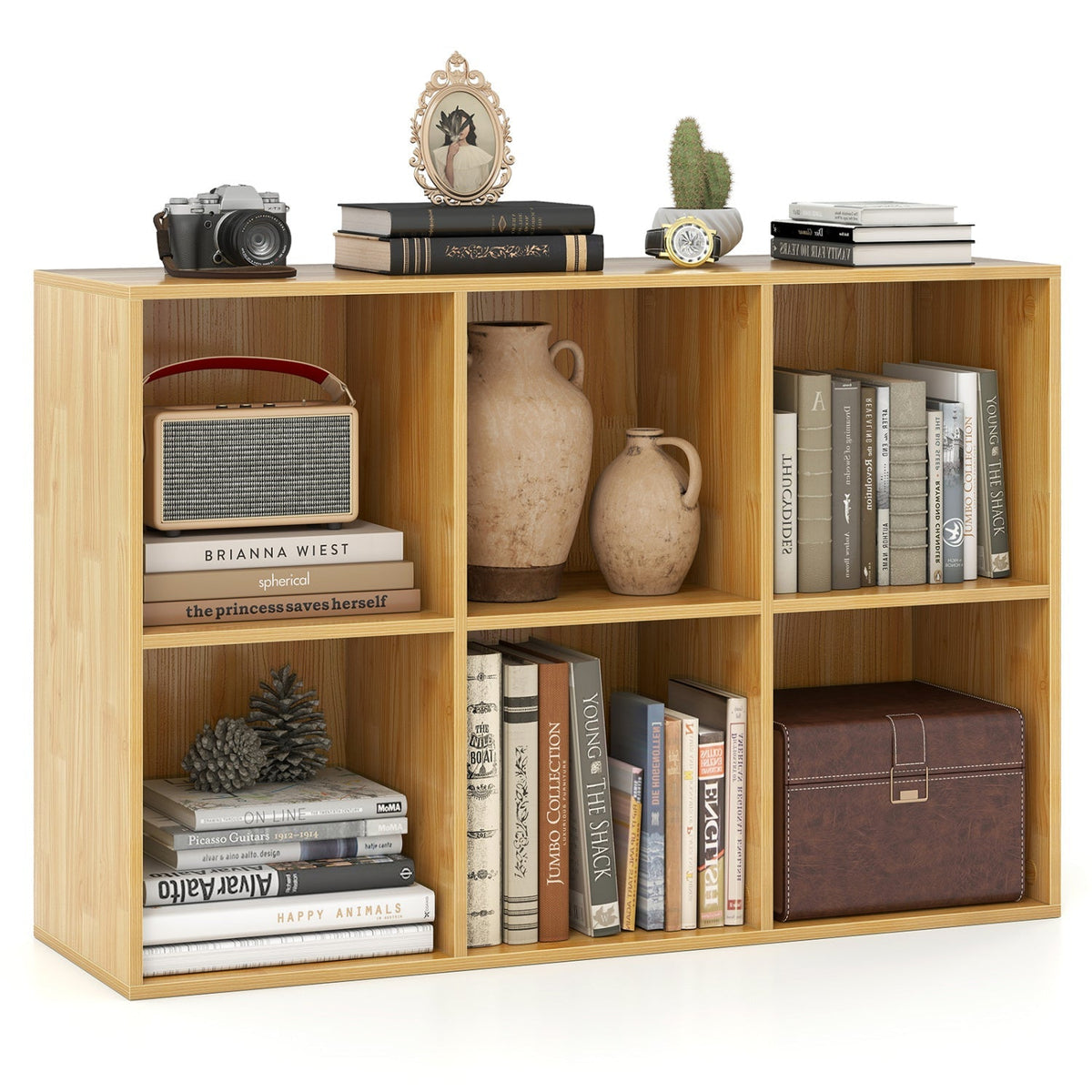 6-Cube Bookcase with Anti-Tipping Kit - Burlywood 2