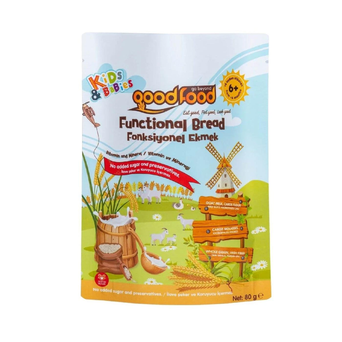Good Food Functional Baby Bread Nutritious Toddler Snack 80g 3