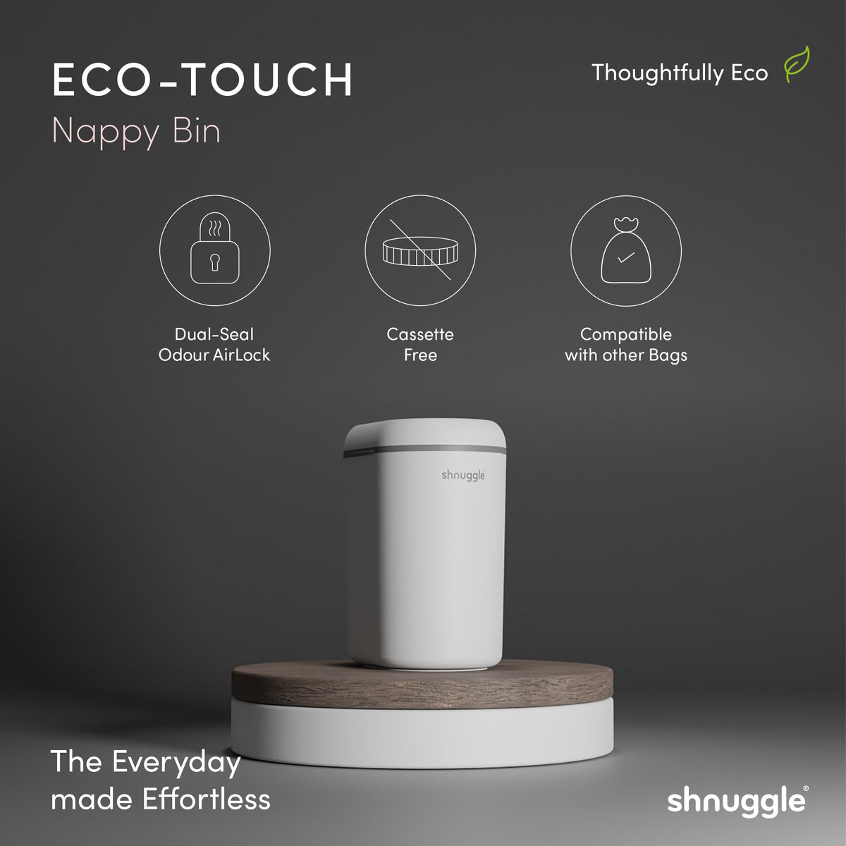 Changing Essentials Kit: Shnuggle Changing Mat + Diaper Pail + Better Bag Liners (90 Day Supply) 5