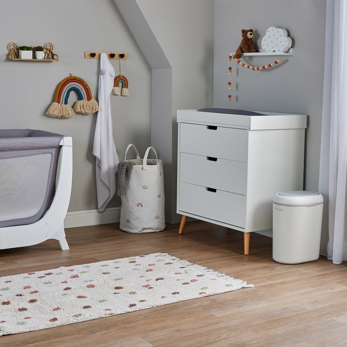 Shnuggle Eco-Touch Nappy Bin Diaper Pail 16