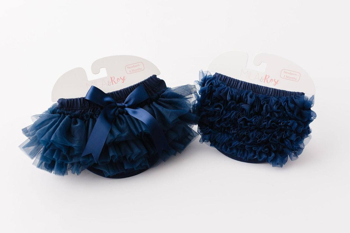 Navy Blue Ruffle Tutu Bloomer 2