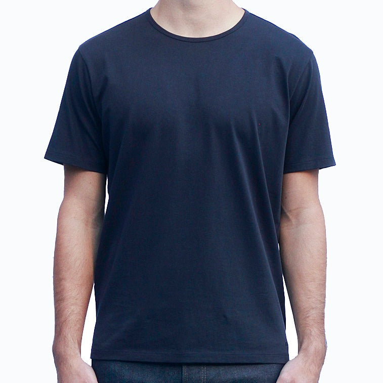 DARK NAVY   |   Short Sleeve Classic Crew T-Shirt 100% Pima