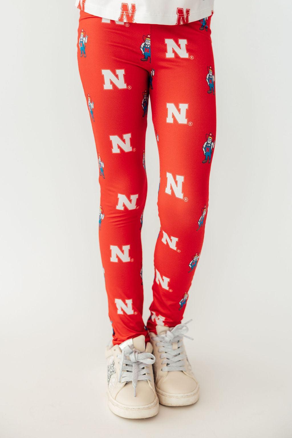 Nebraska Red Herbie Husker Leggings 4