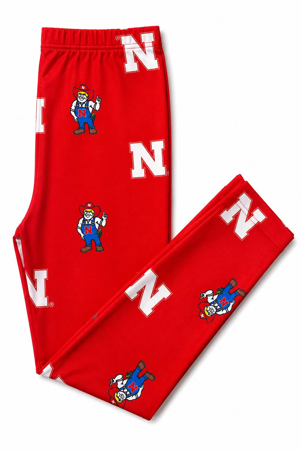 Nebraska Red Herbie Husker Leggings 1