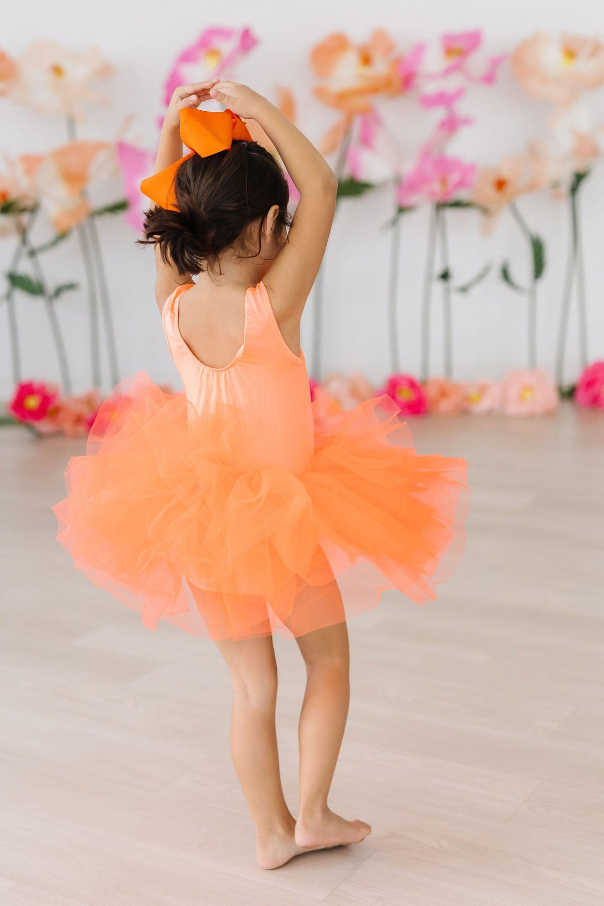 Neon Coral Tank Tutu Leotard 2