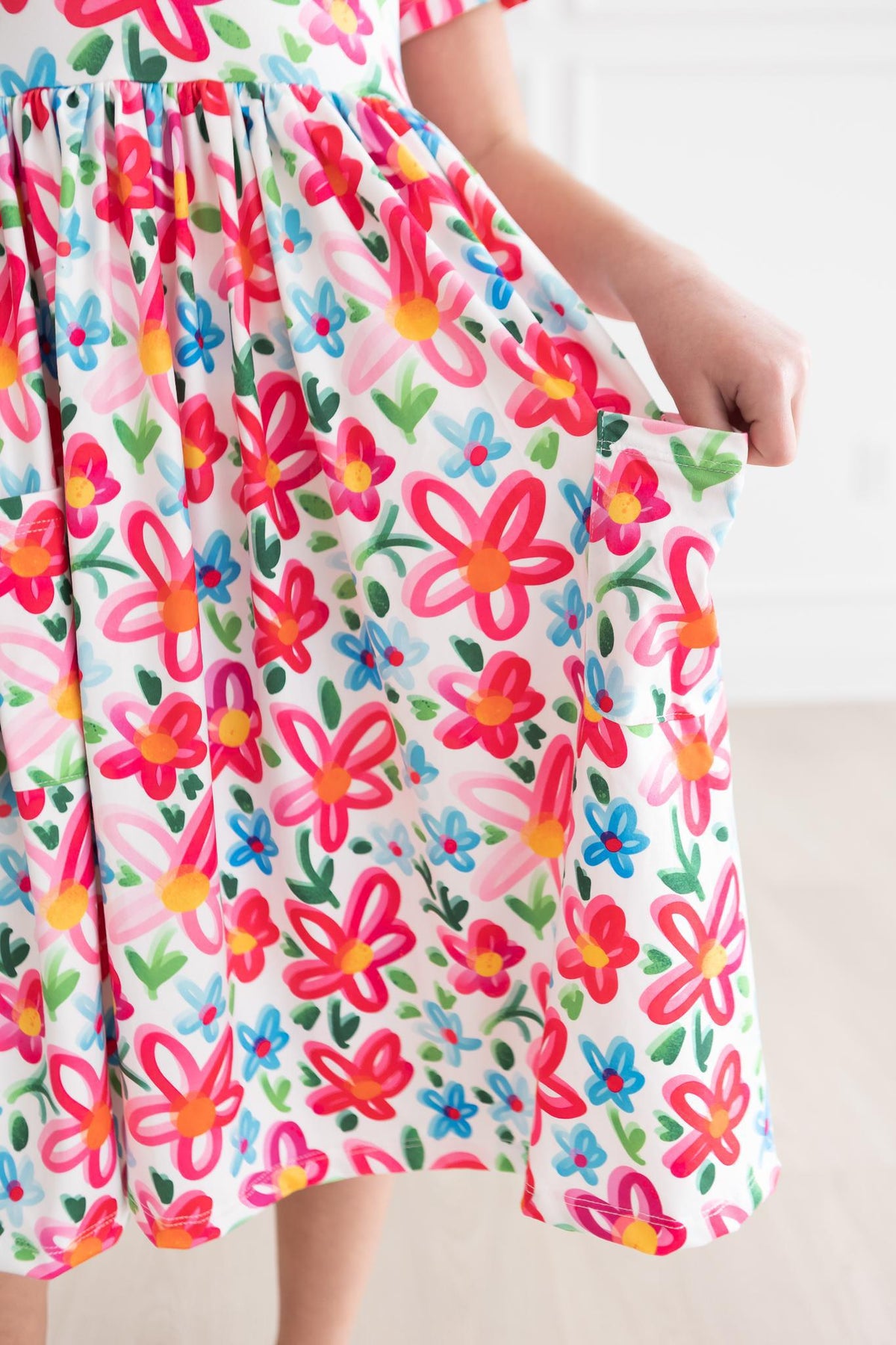 Neon Floral S/S Pocket Twirl Dress 7