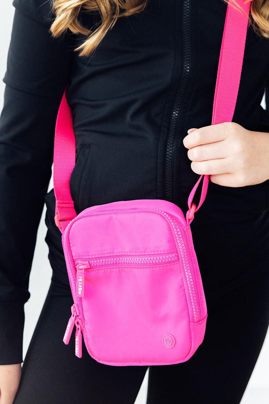 Neon Pink Crossbody Bag 2