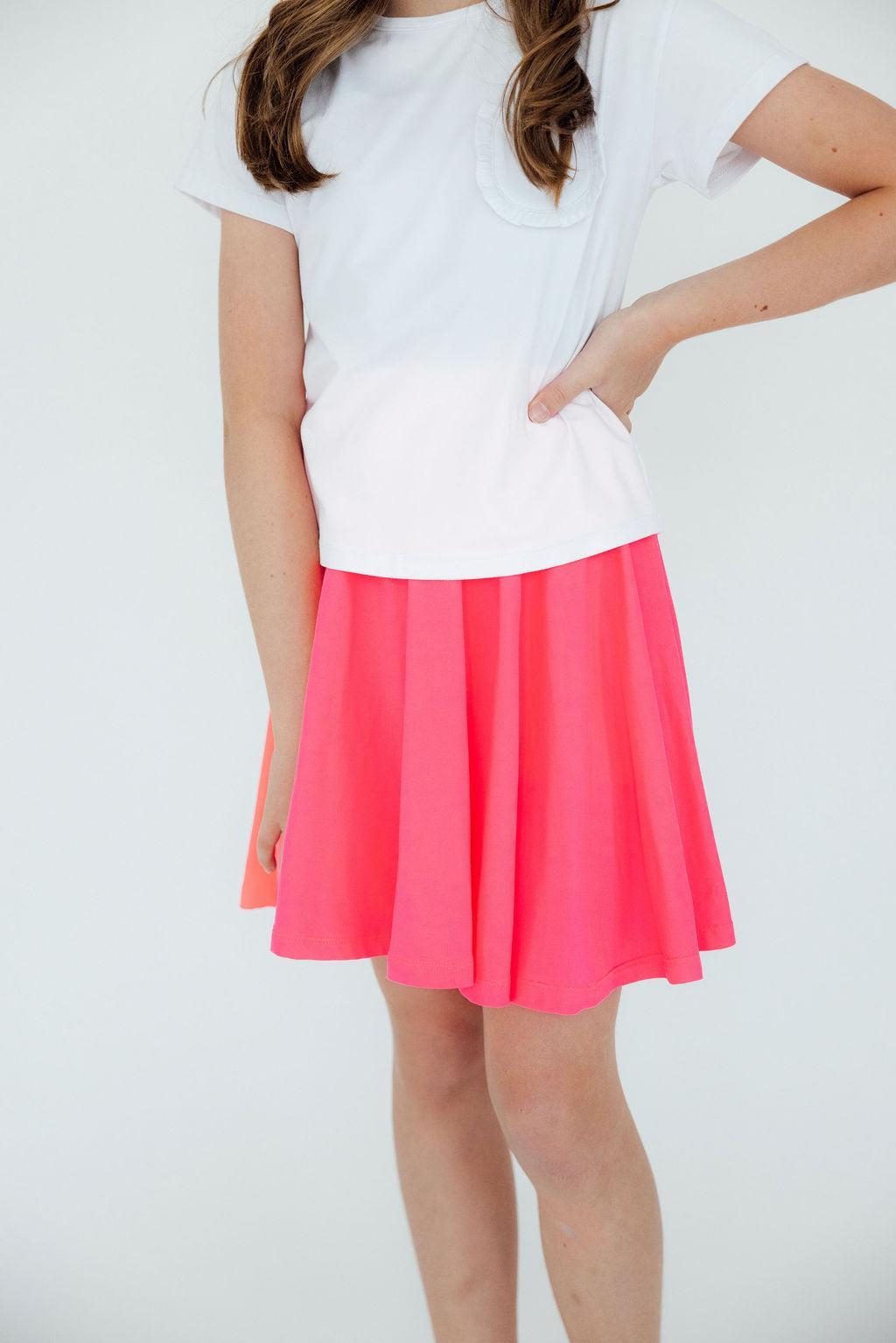 Neon Pink Twirl Skort 4