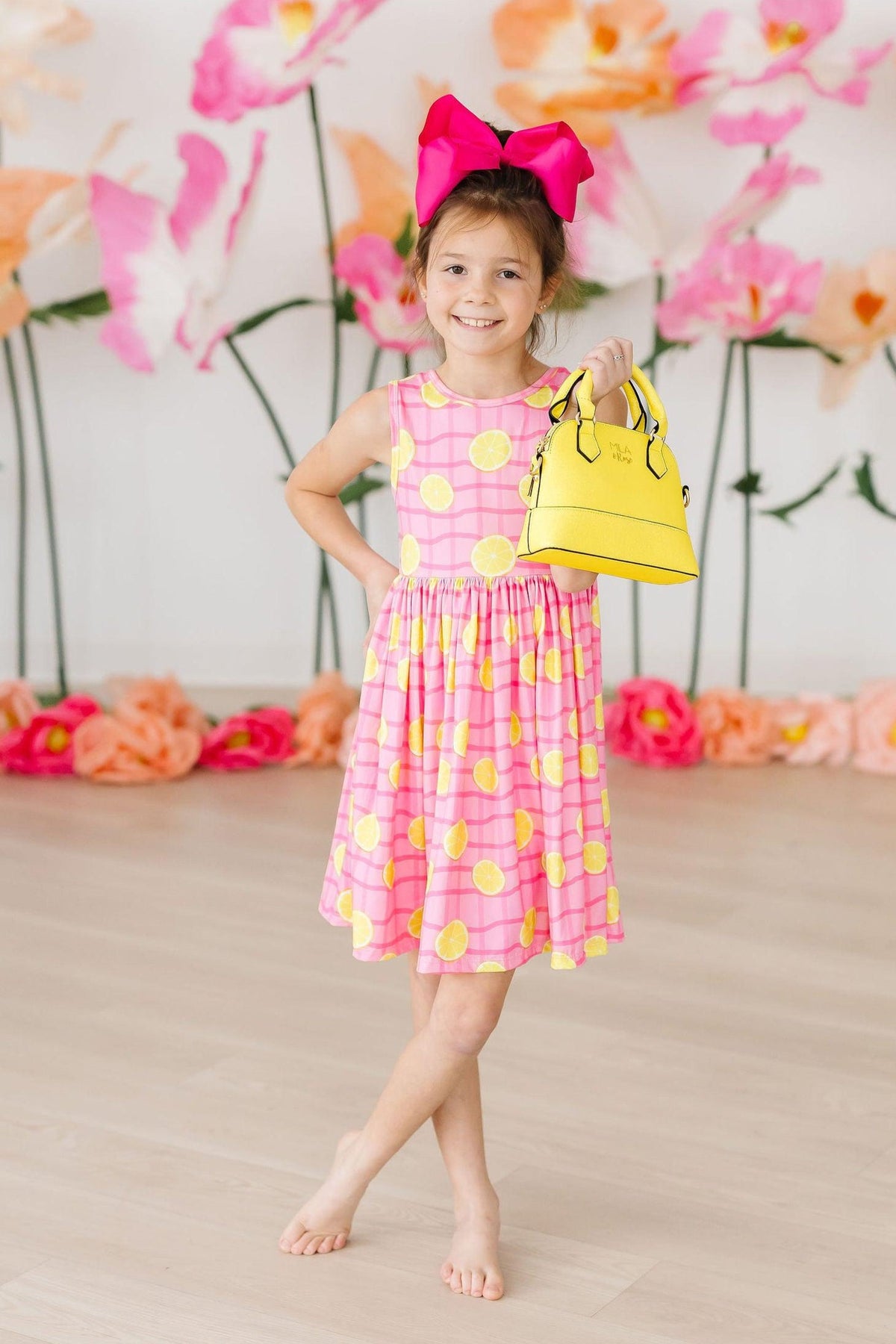 Neon Yellow Glitter Girl's Crossbody Purse 6
