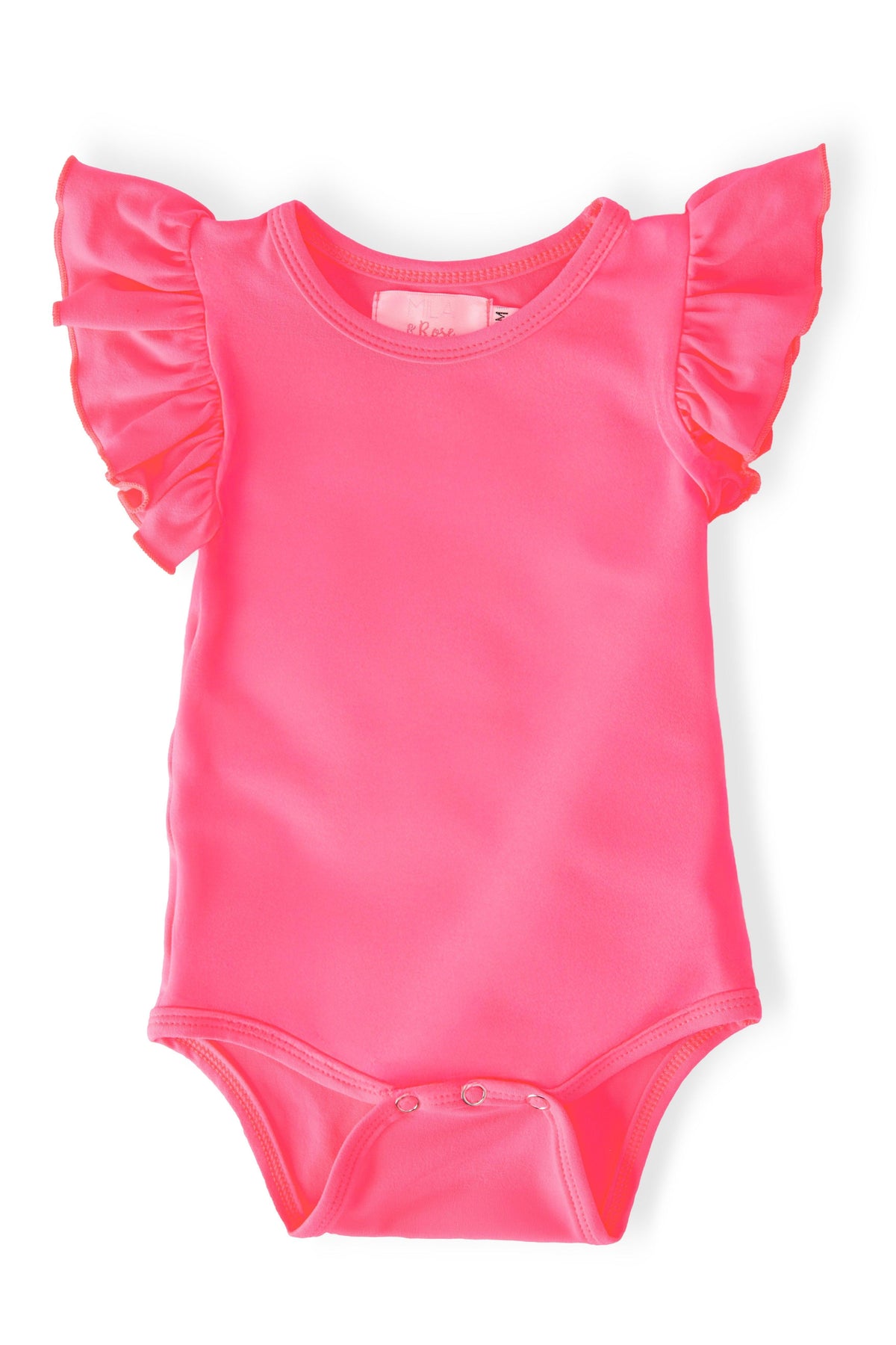Neon Pink S/S Flutter Bodysuit 1