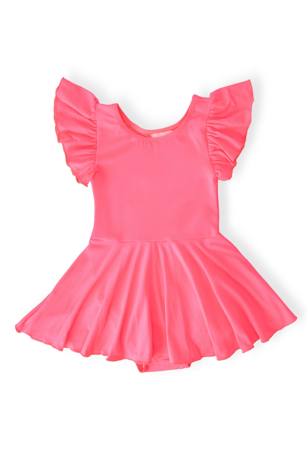Neon Pink S/S Twirl Leotard 1