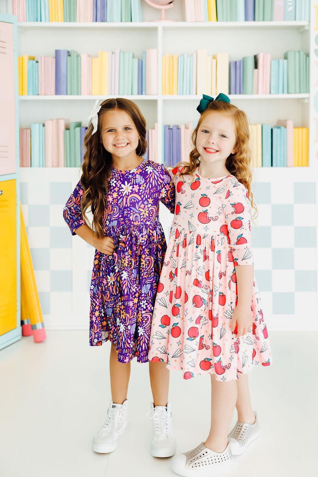 No Bad Days 3/4 Sleeve Pocket Twirl Dress 11
