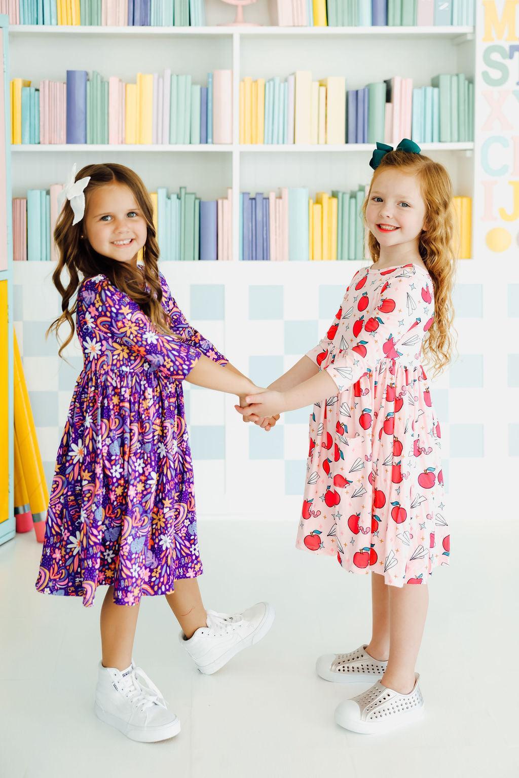 No Bad Days 3/4 Sleeve Pocket Twirl Dress 3