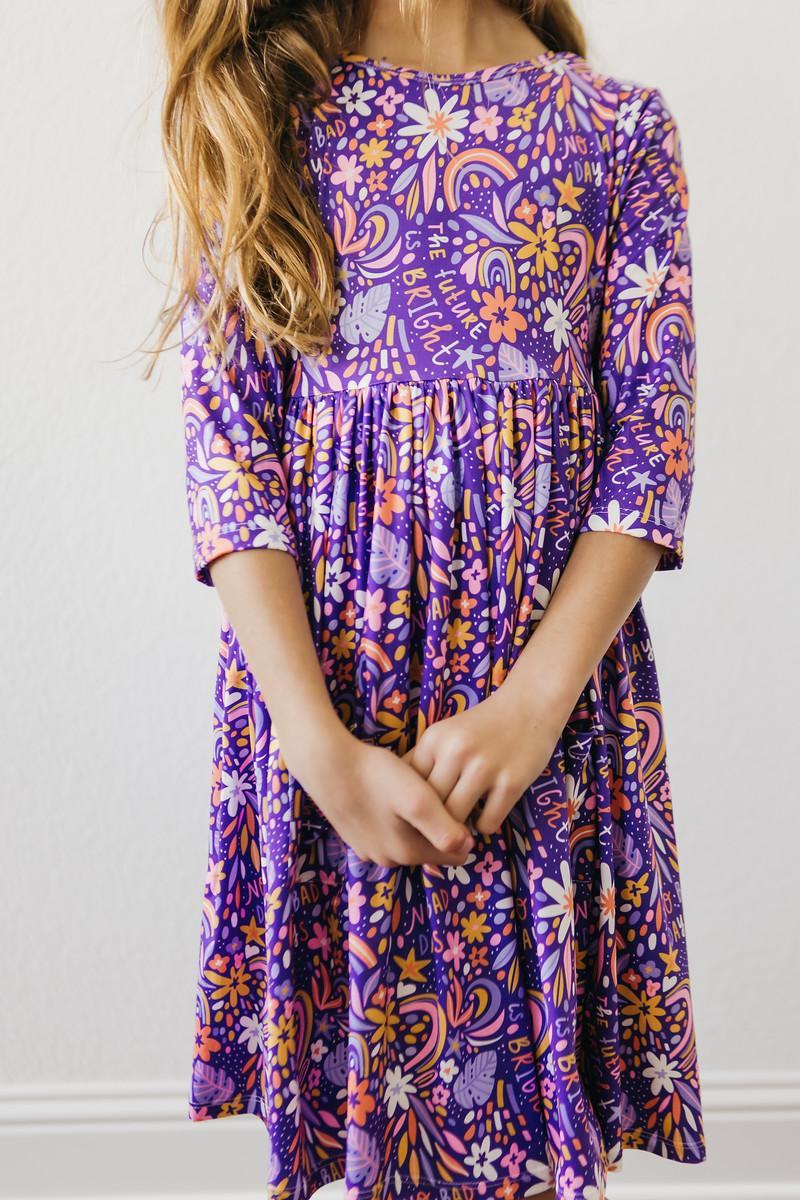 No Bad Days 3/4 Sleeve Pocket Twirl Dress 6