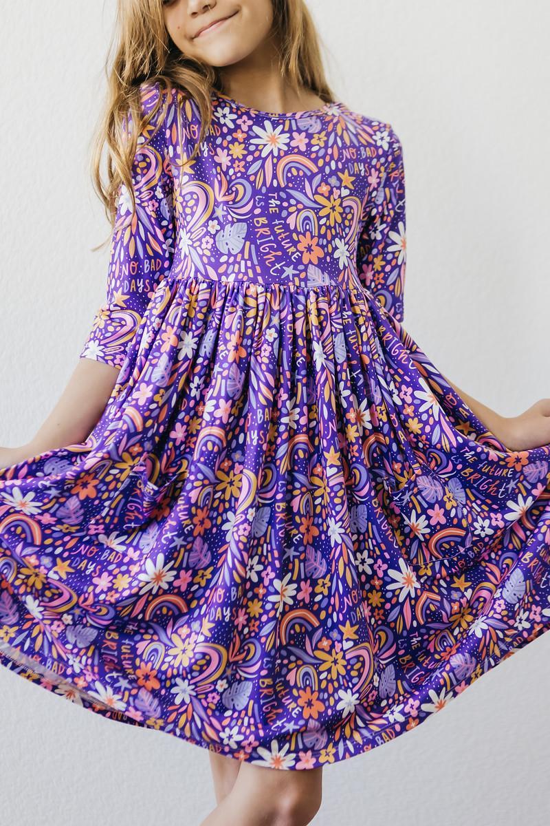 No Bad Days 3/4 Sleeve Pocket Twirl Dress 7
