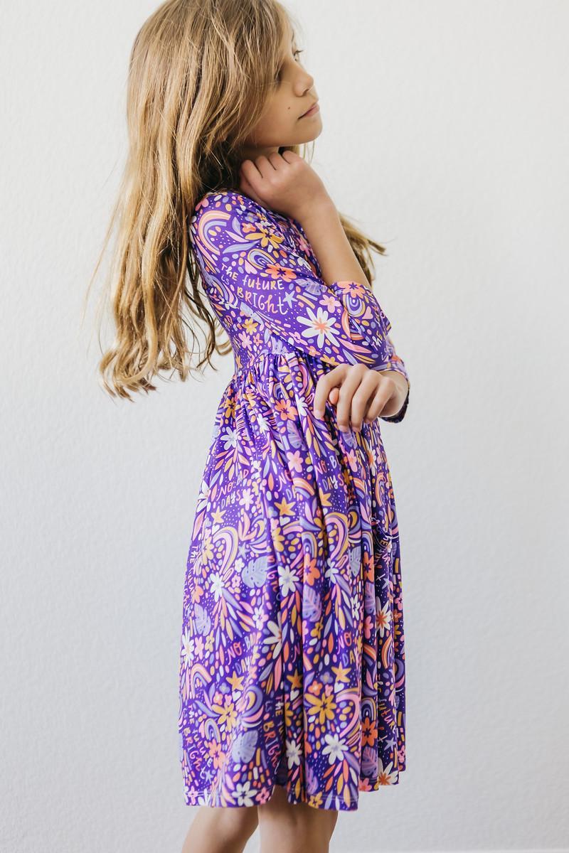 No Bad Days 3/4 Sleeve Pocket Twirl Dress 8