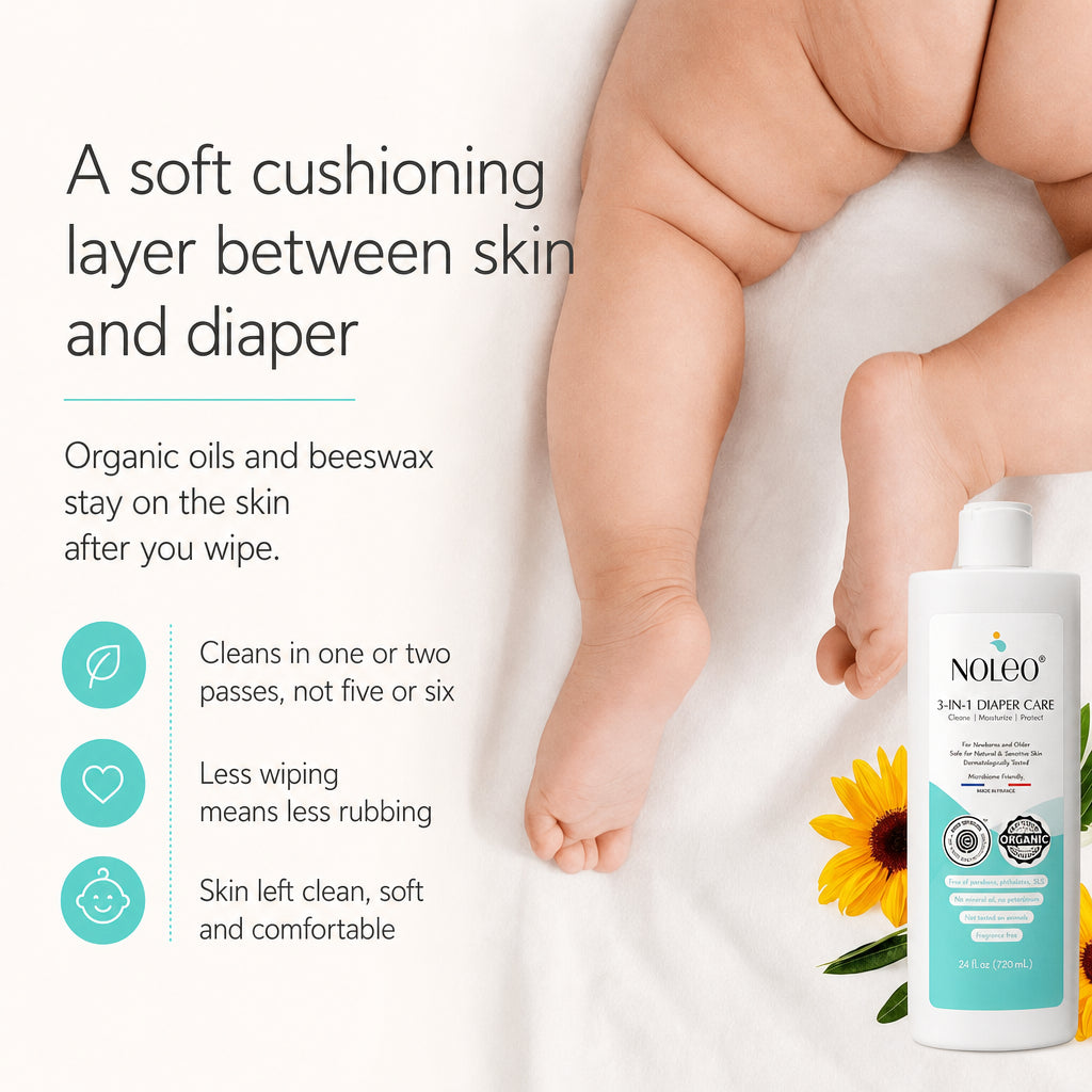 NOLEO DUO: 3-in-1 Diaper Rash Cream & Large Cotton Pads 2