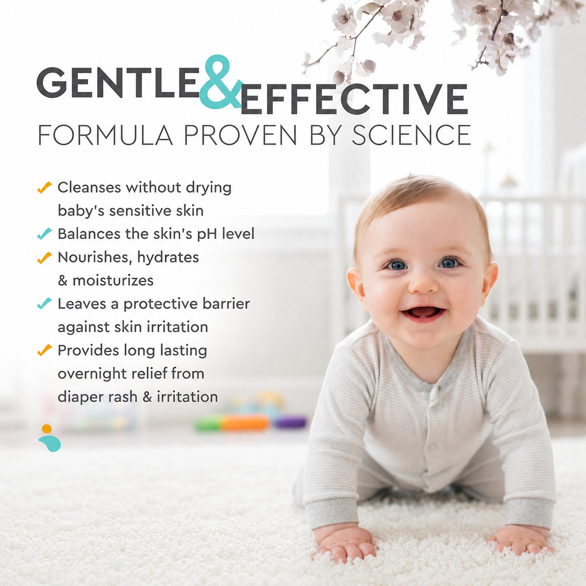 NOLEO 3-IN-1 - Diaper Rash Cream - EWG Verified 2