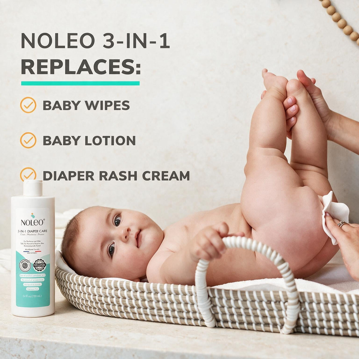 NOLEO 3-IN-1 - Diaper Rash Cream - EWG Verified 4