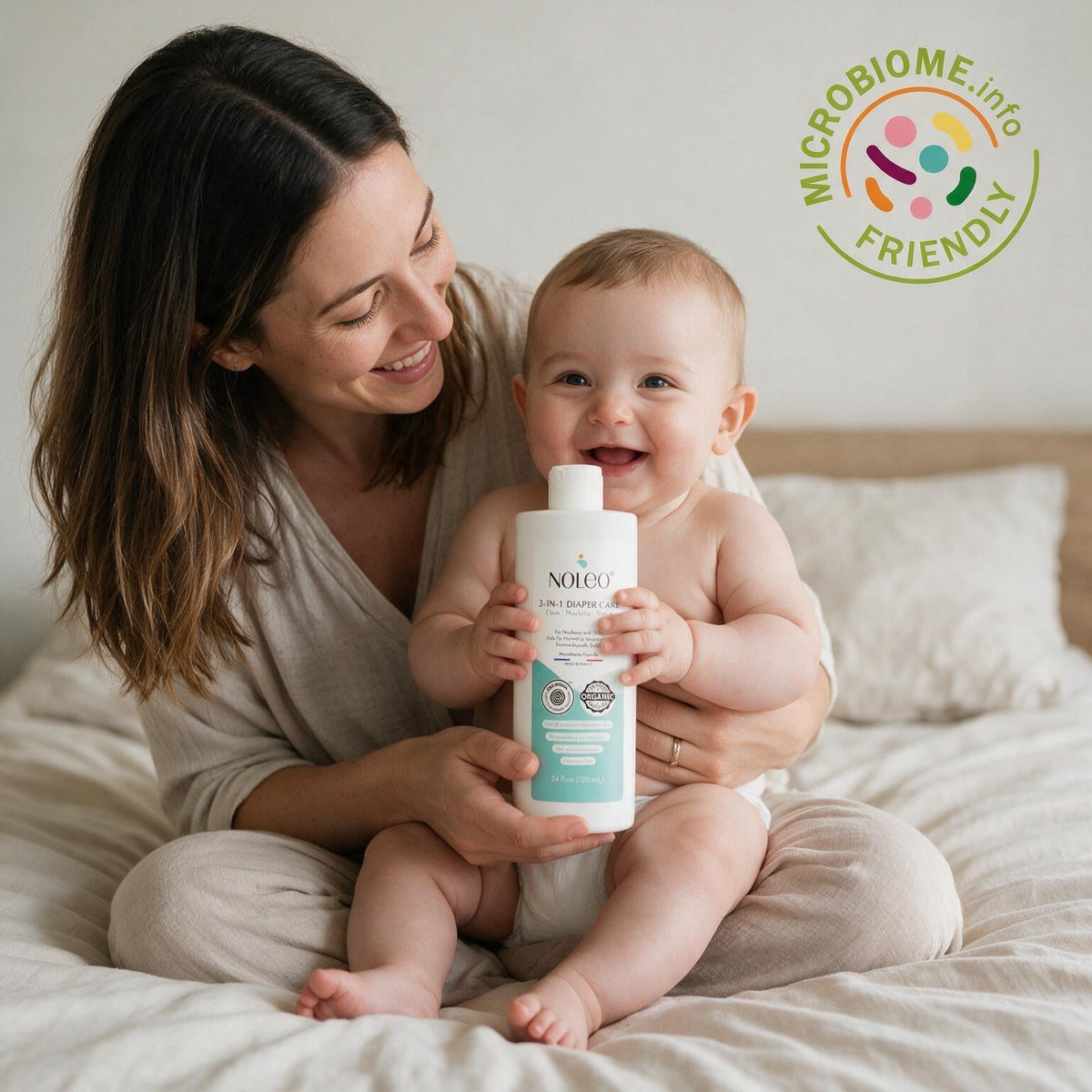 NOLEO DUO: 3-in-1 Diaper Rash Cream & Large Cotton Pads 10