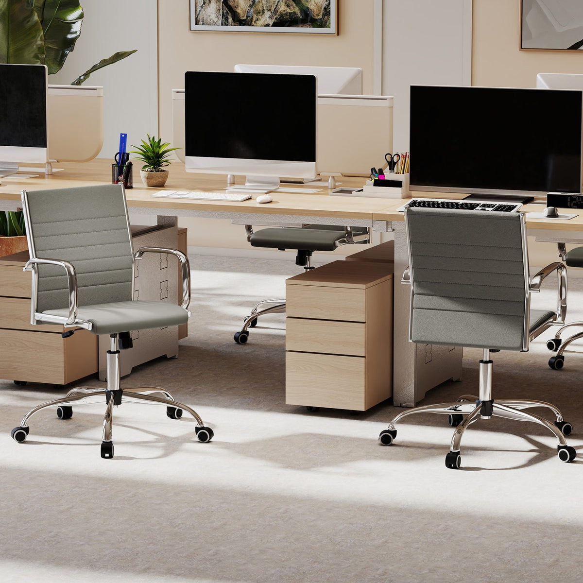 Height Adjustable Office Chair with Rocking Backrest 18
