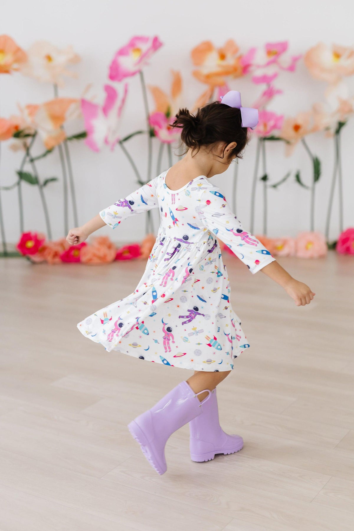 SALE Out of this World 3/4 Sleeve Pocket Twirl Dress 5