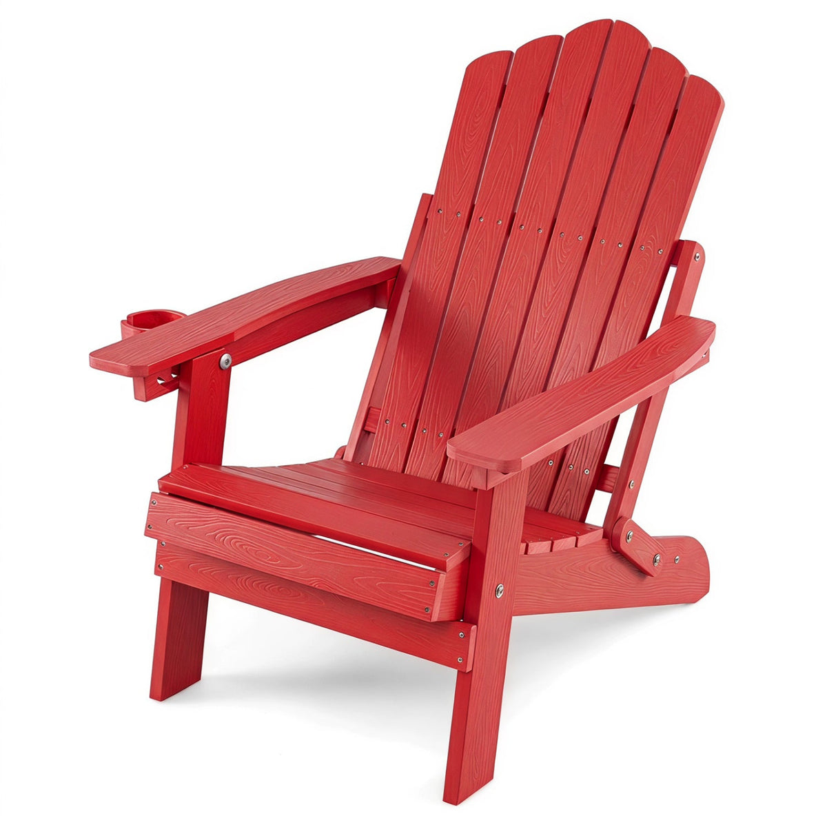 Folding Adirondack Chair with Adjustable Backrest & Cup Holder 35