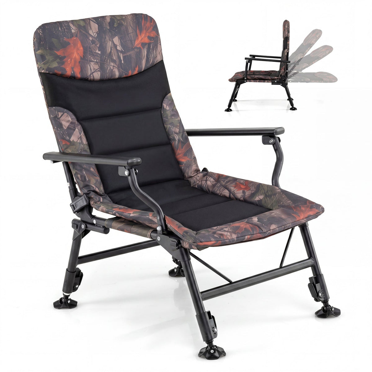 Oversized Folding Fishing Chair with Adjustable Backrest 1