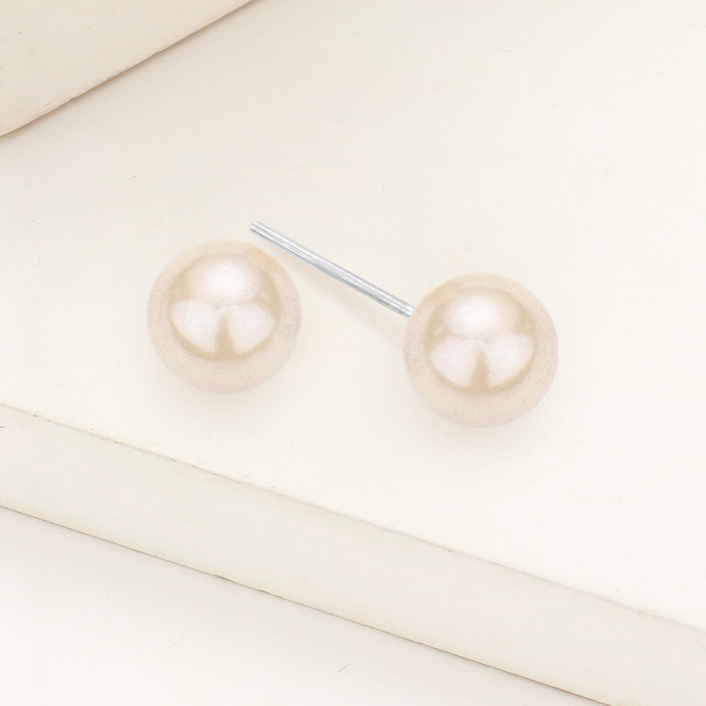 Pearl stud earrings 4