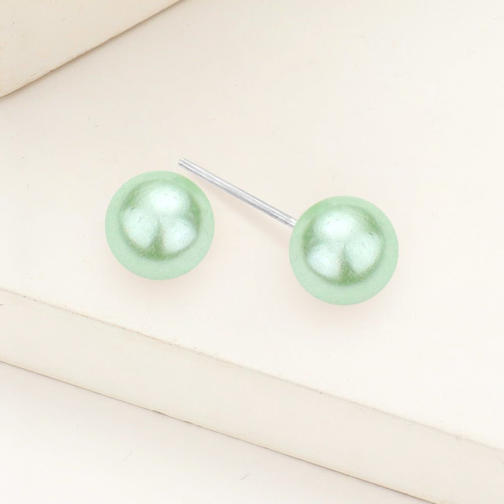 Pearl stud earrings 8