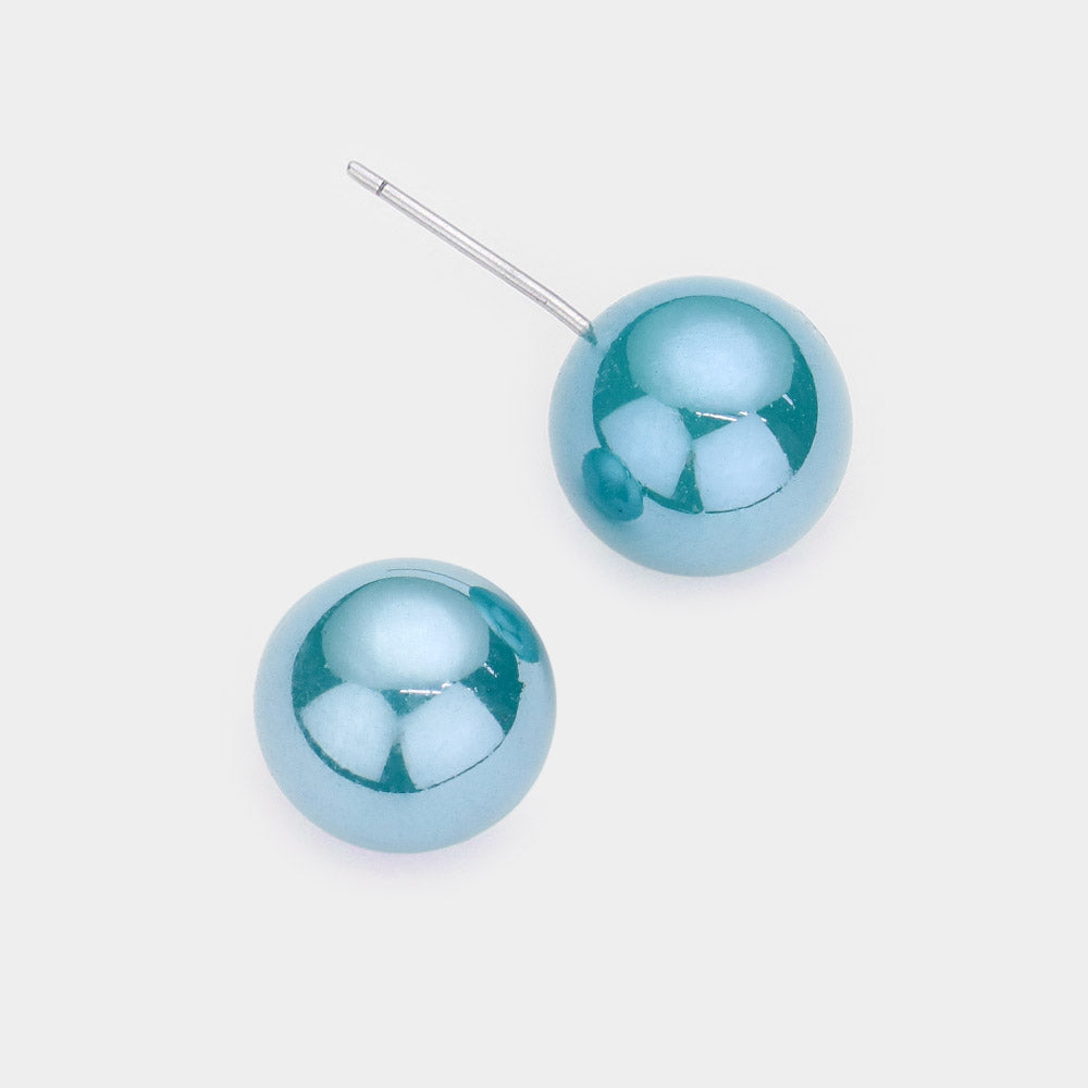 Pearl stud earrings 13