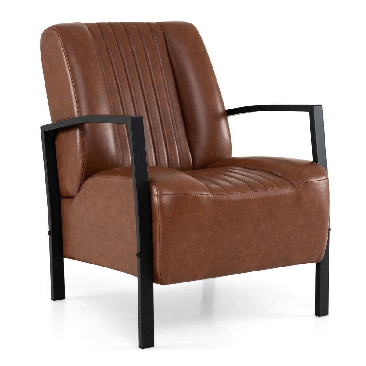 Upholstered Accent Chair with Padded Seat and Armrests 11