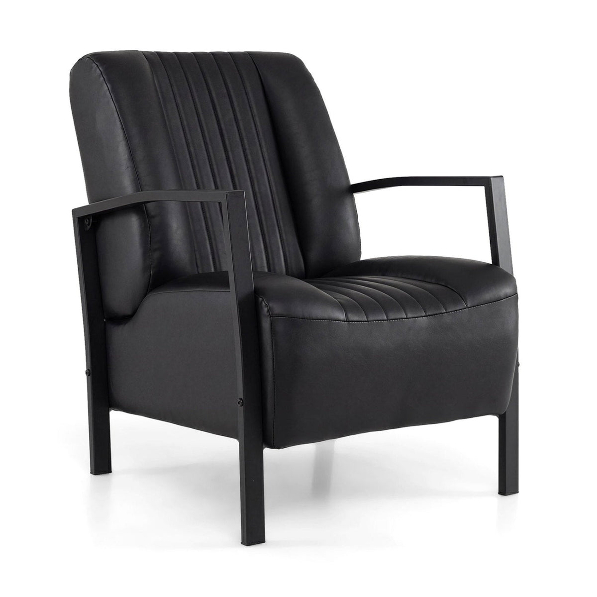 Upholstered Accent Chair with Padded Seat and Armrests 3