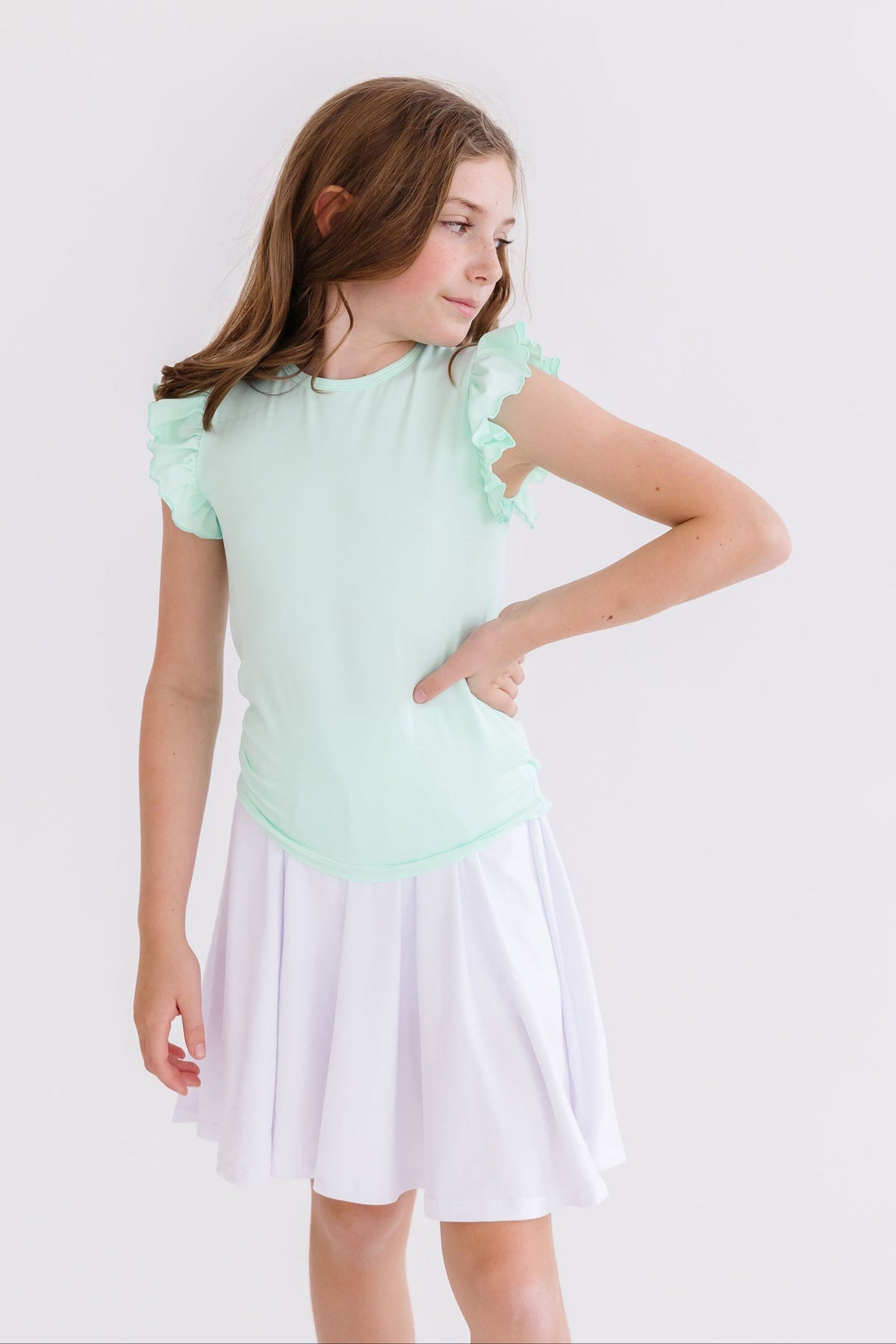 Pastel Green S/S Ruffle Tee 3