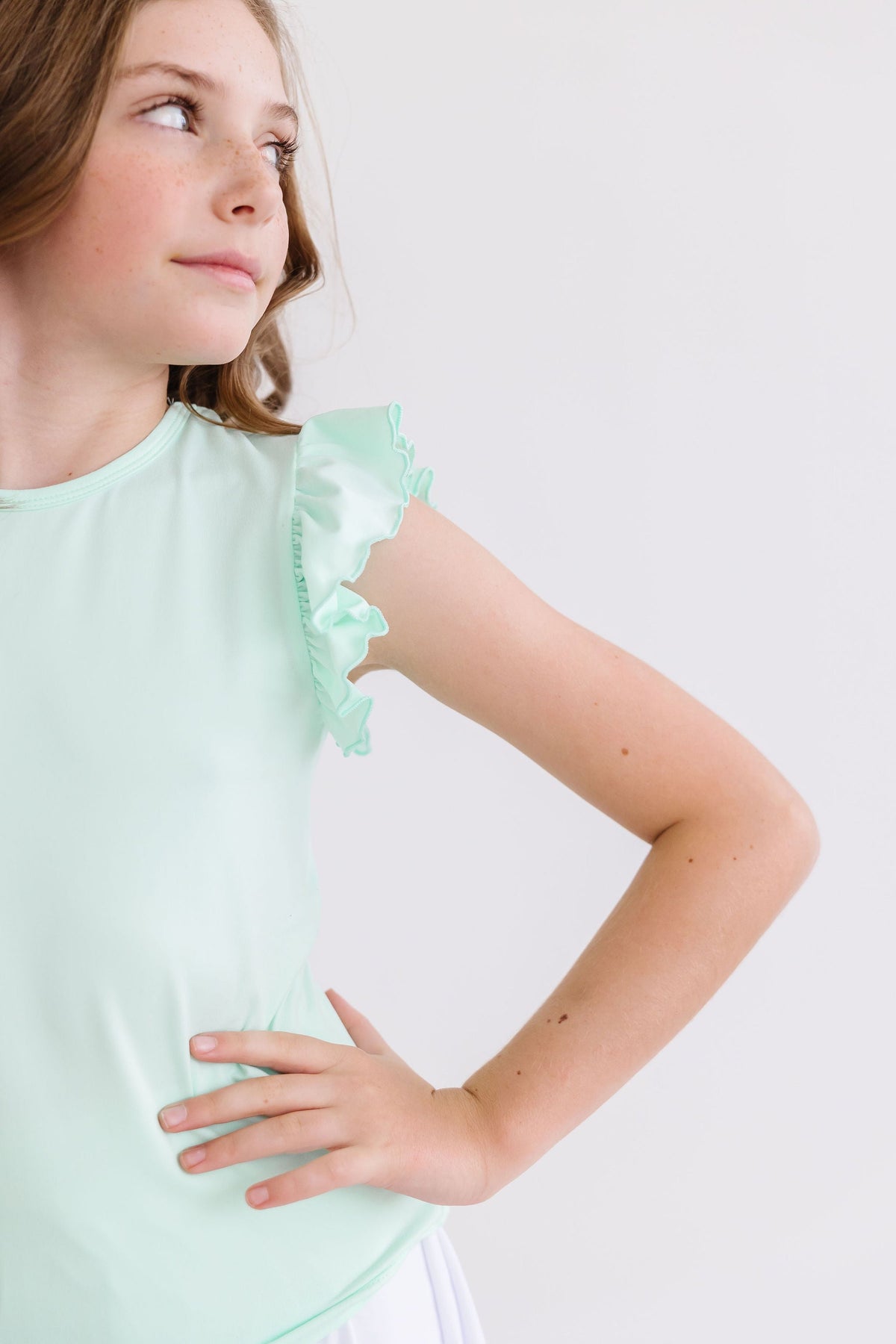 Pastel Green S/S Ruffle Tee 2