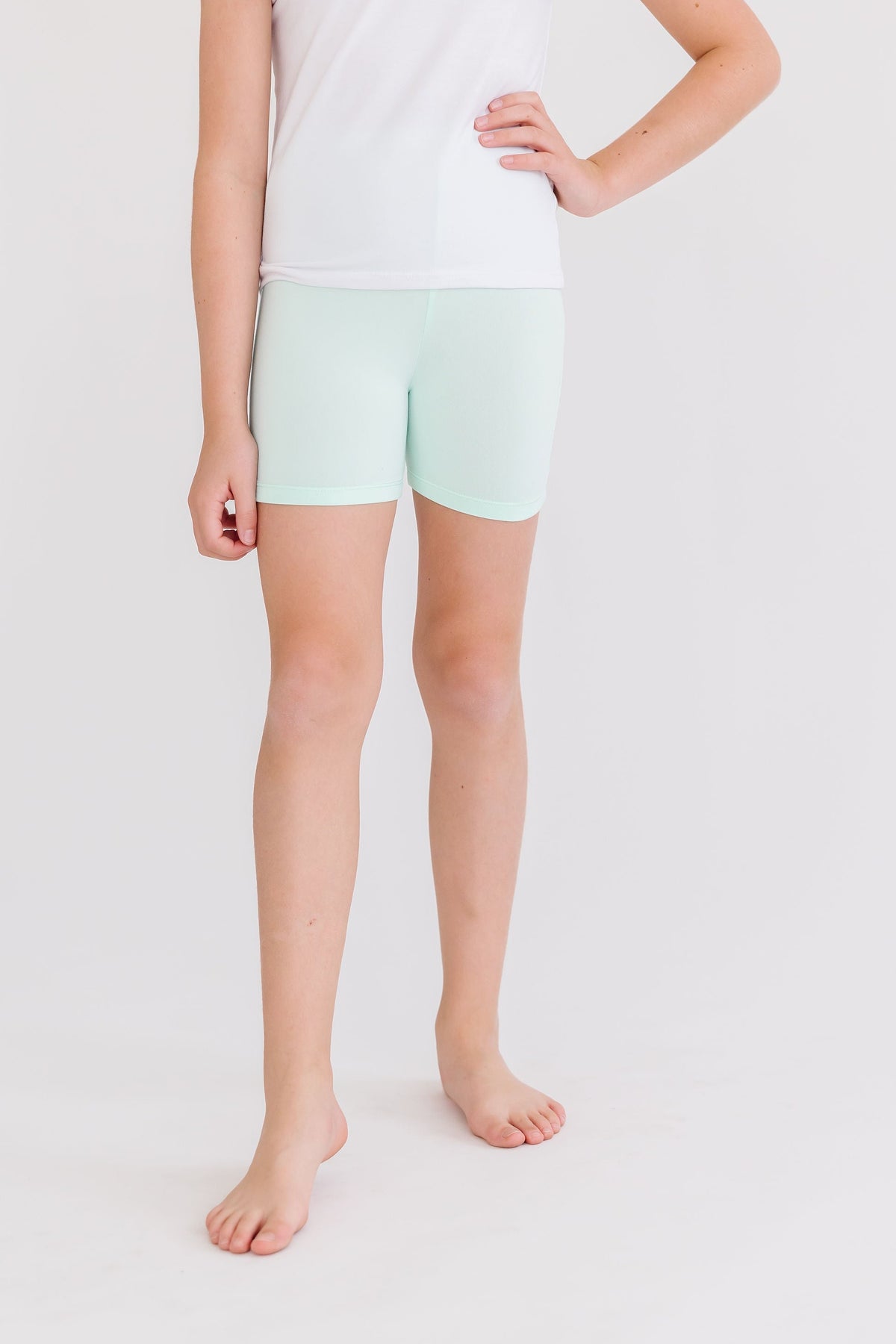 Pastel Green Twirl Shorts 2
