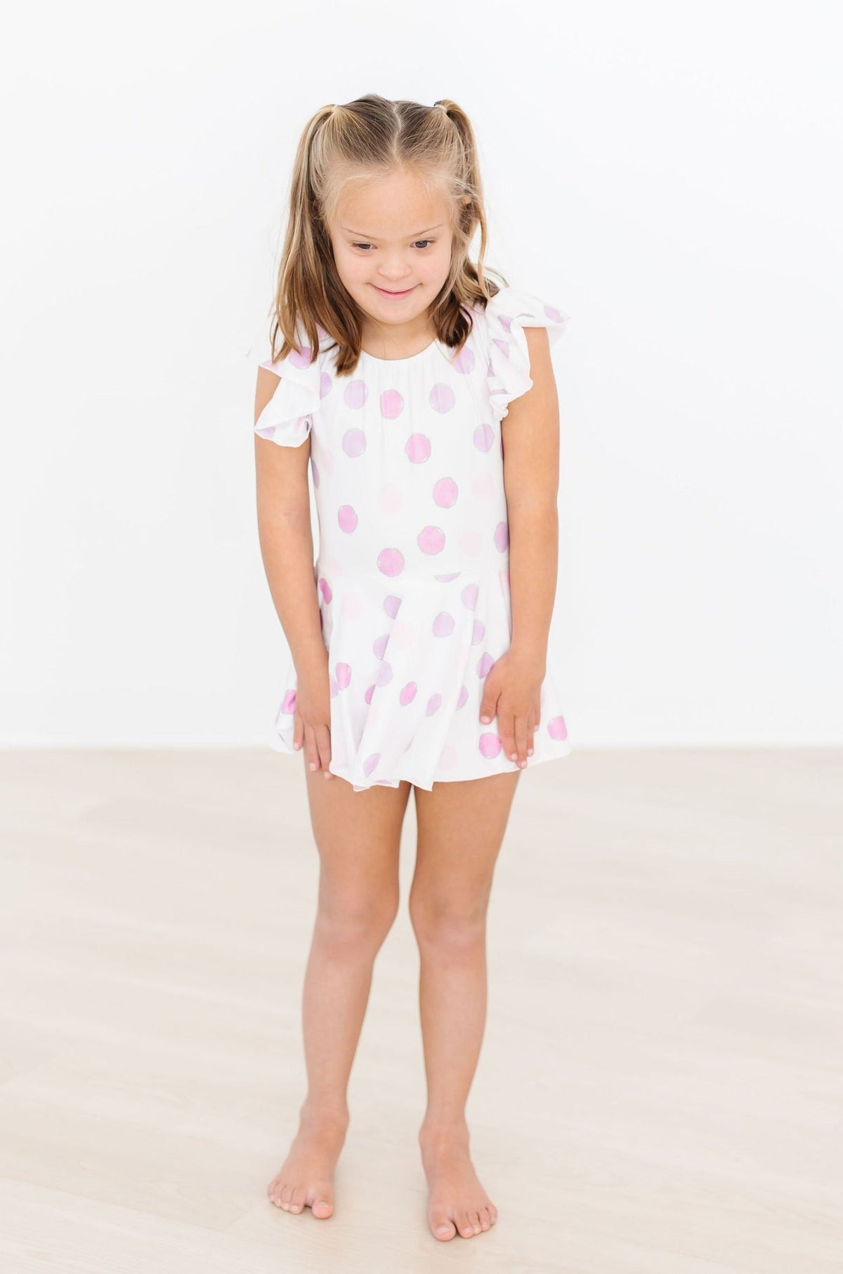 Pastel Polka Dot S/S Twirl Leotard 2