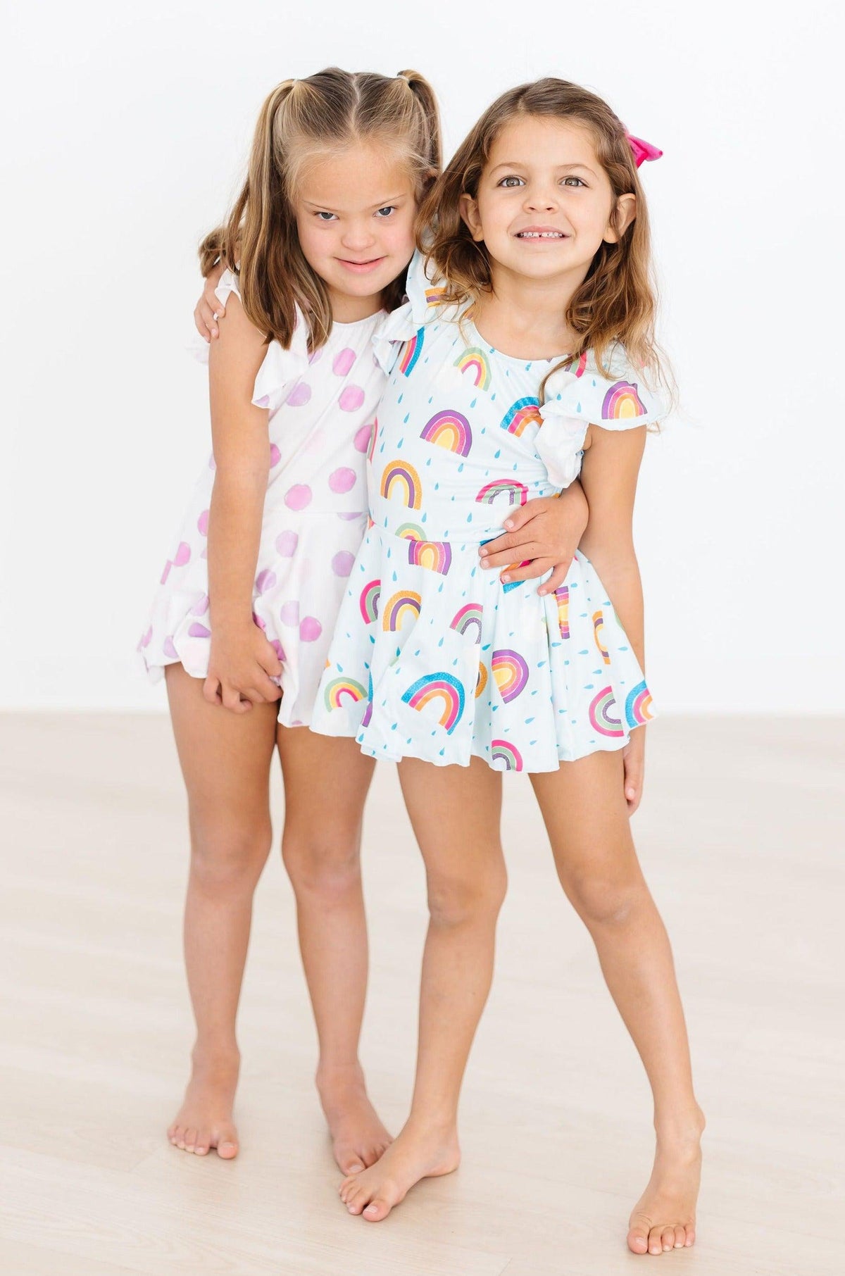 Pastel Polka Dot S/S Twirl Leotard 3