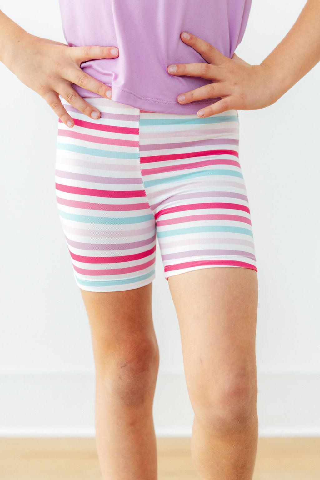 Pastel Stripes Twirl Shorts 5